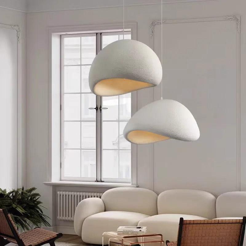 מנורת תקרה נורדית Wabi Sabi מודרנית E27 LED לשולחן אוכל תאורת תלייה לסלון חדר שינה לופט דקור