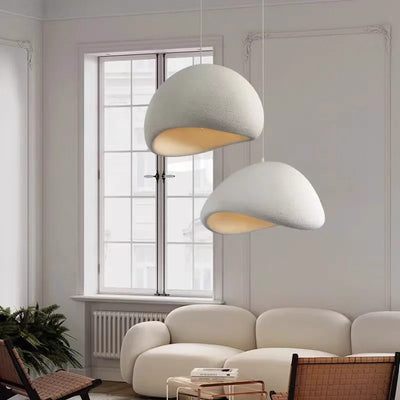 מנורת תקרה נורדית Wabi Sabi מודרנית E27 LED לשולחן אוכל תאורת תלייה לסלון חדר שינה לופט דקור